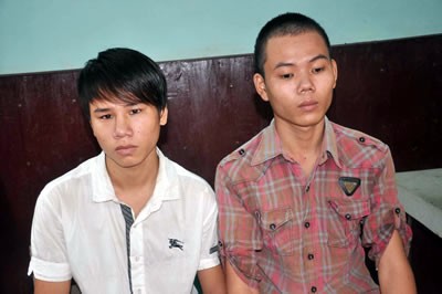 Hai đối tượng Thiện và Tâm đang bị tạm giữ tại CAH Đại Lộc.